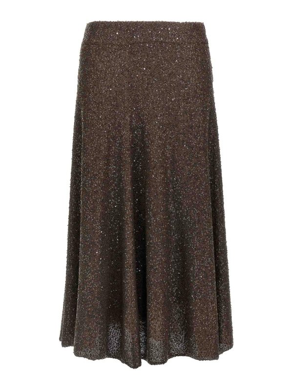 BRUNELLO CUCINELLI: Knee length skirts & Midi - Texture Dazzling Skirt