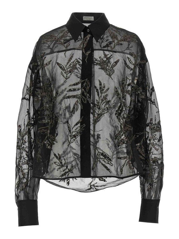 BRUNELLO CUCINELLI: Hemden - Hemd - Schwarz