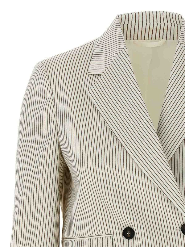 The Best Shops BRUNELLO CUCINELLI: blazers - Pinstripe Blazer