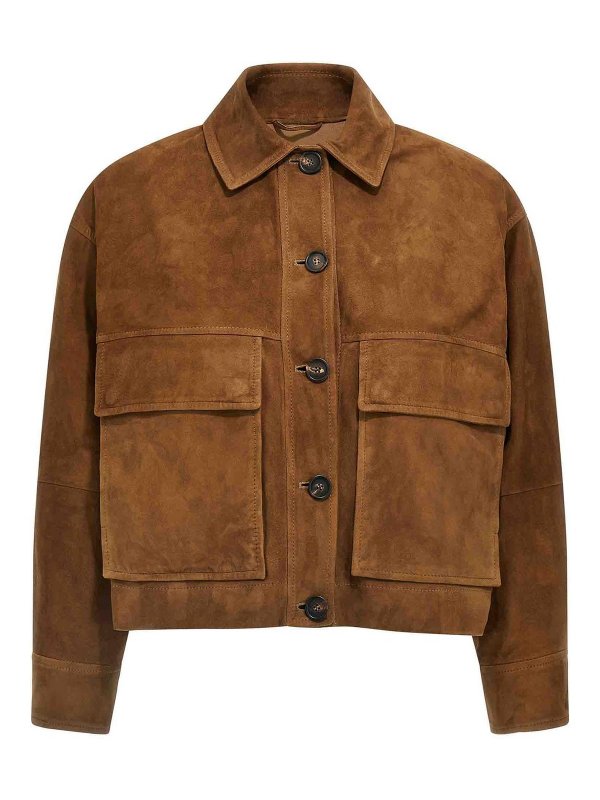 BRUNELLO CUCINELLI: blazers - Suede Jacket