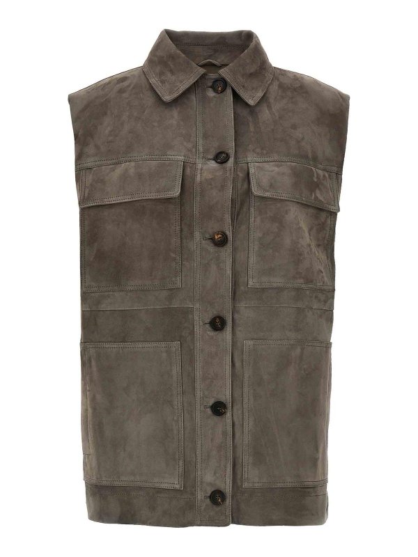 BRUNELLO CUCINELLI: ベスト - ベスト - グレー