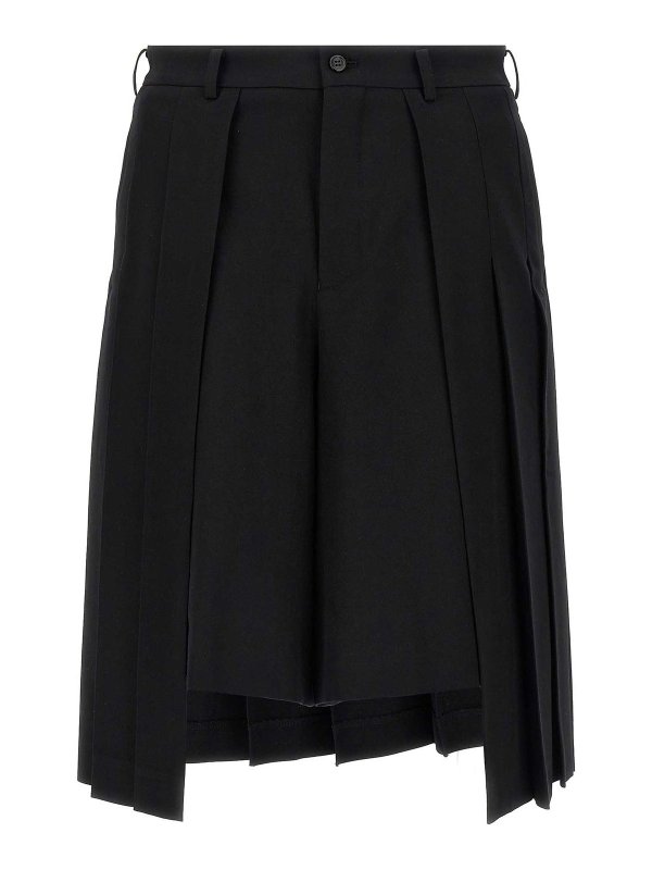 COMME DES GARÇONS HOMMES PLUS: Trousers Shorts - Pleated Bermuda Shorts