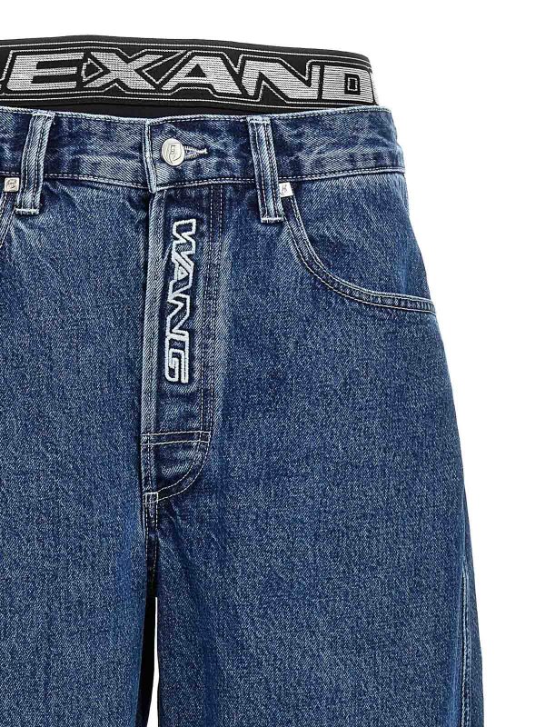 The Best Shops ALEXANDER WANG: jeans bootcut - Jeans arrotondati con pressile elastico logo