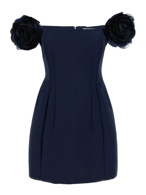 ELISABETTA FRANCHI: ショートドレス - ショートドレス - ブルー