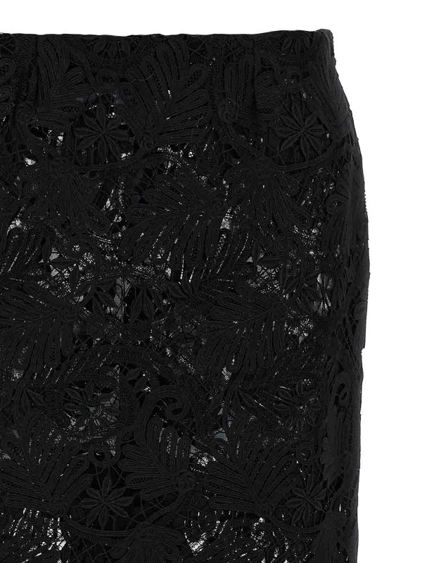 スカート ERMANNO SCERVINO SS25 Lace skirt (D462O726IFJ 95708) Ermanno Scervino Lace Skirt - Black - Women | D462O726IFJ95708