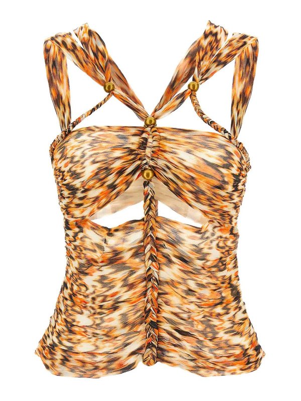 ISABEL MARANT: Tops y camisetas sin mangas - Top - Naranja
