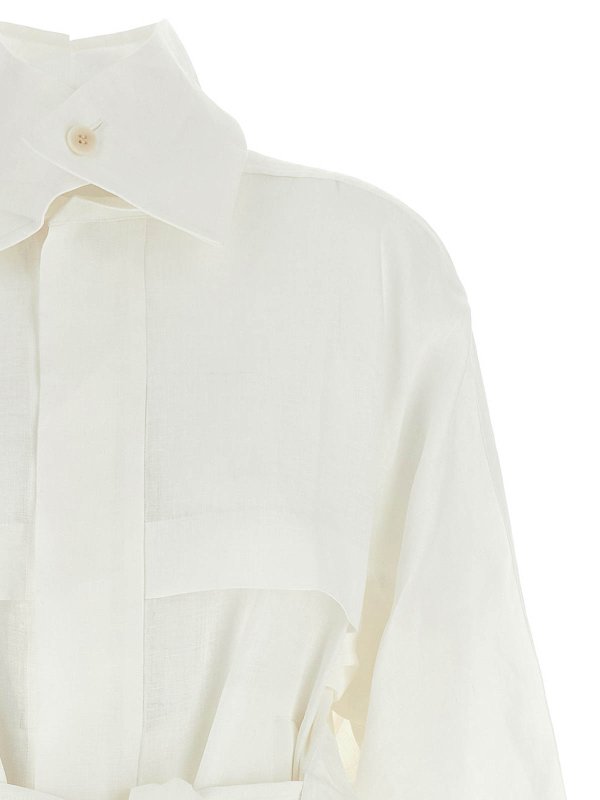 アウターその他 ISSEY MIYAKE 'Hempen' jacket White Pleats Please Issey Miyake Hempen Jacket - White | IM56FC55205