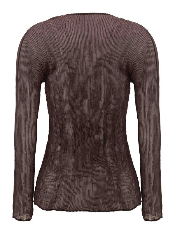 PLEATS PLEASE ISSEY MIYAKE: cardigans online - Chiffon Twist 1 Sweater