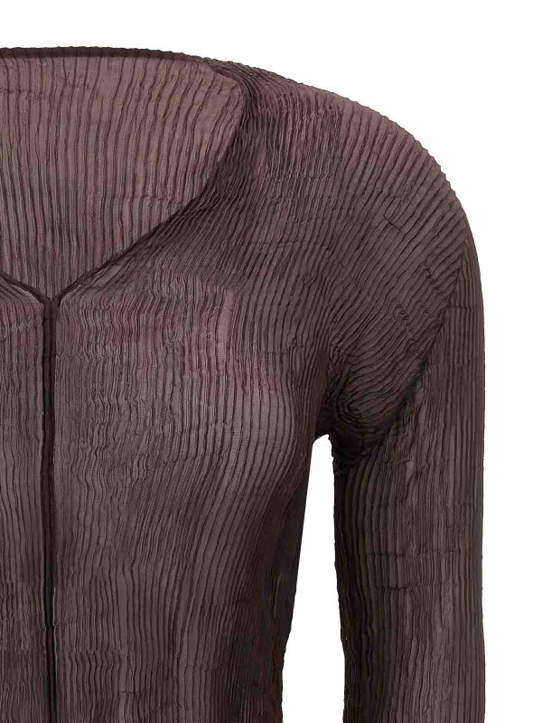 The Best Shops PLEATS PLEASE ISSEY MIYAKE: cardigans - Chiffon Twist 1 Sweater
