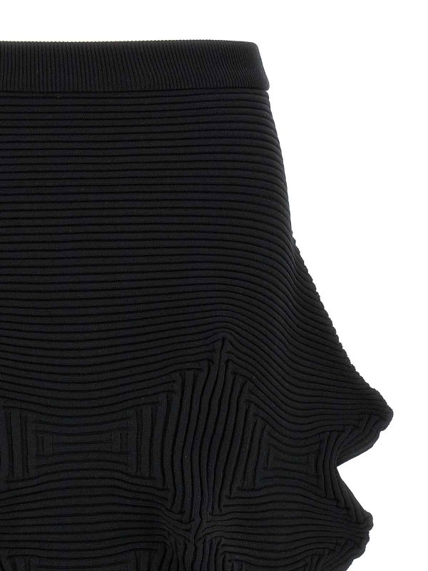 The Best Shops PLEATS PLEASE ISSEY MIYAKE: ニーレングススカート＆ミディ丈 - 膝丈/ミディスカート - 黒