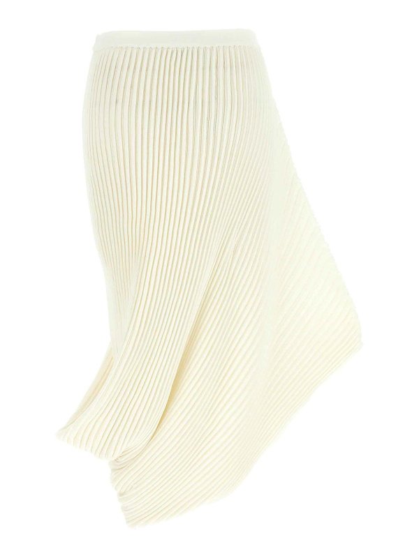 PLEATS PLEASE ISSEY MIYAKE: ニーレングススカート＆ミディ丈 online - 膝丈/ミディスカート - 白