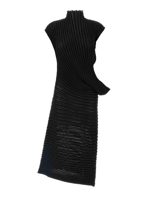 PLEATS PLEASE ISSEY MIYAKE: knee length dresses - Stream Dress