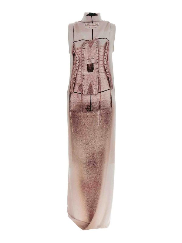 JEAN PAUL GAULTIER: ニーレングスドレス - 膝丈ドレス - ヌードカラー