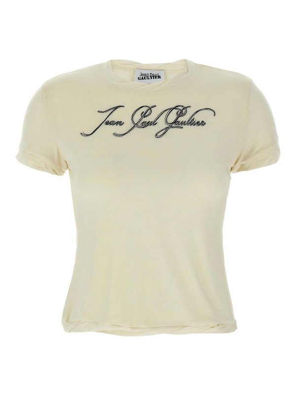 JEAN PAUL GAULTIER: Tシャツ - Tシャツ - ベージュ