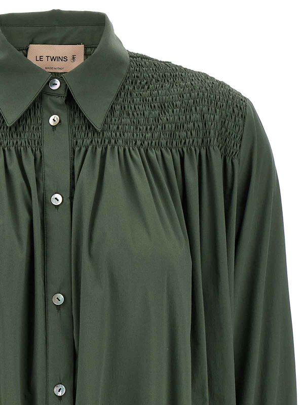 ワンピース LE TWINS SS25 'Bianca' dress (BIANCA VERDE) Le Twins Bianca Dress - Green - Women | BIANCAVERDE | thebs.com
