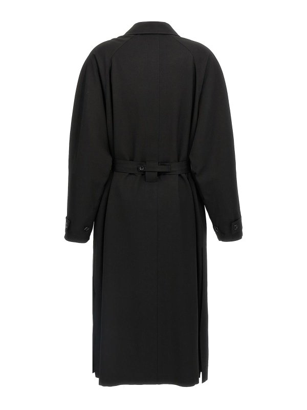 Lemaire Wool Trench Coat - Black - Women | CO1108LF1362BK999