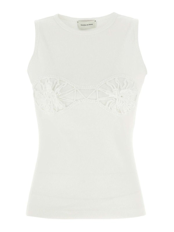 MAGDA BUTRYM: Tops y camisetas sin mangas - Top - Blanco