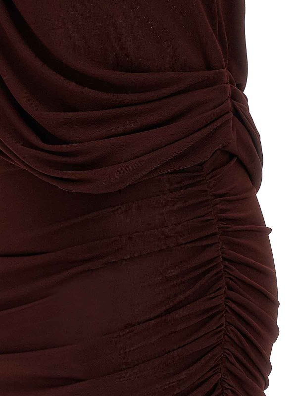 Robe Au Genou - Rouge Brun shop online: MAGDA BUTRYM