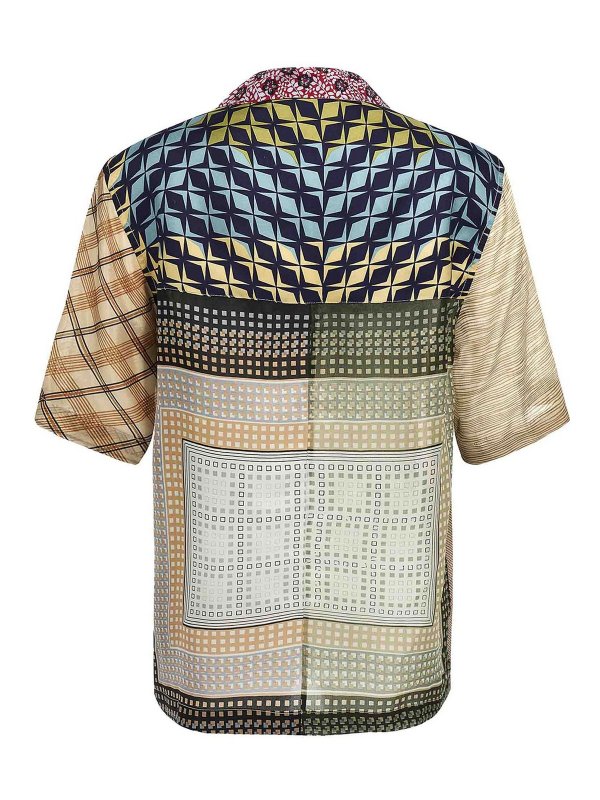 Tシャツ・カットソー MARINE SERRE 'Regenerated Silk Scarves Bowling' shirt Regenerated Silk Scarves Bowling Shirt • Marine Serre