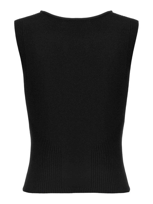 MARINE SERRE: Tops & Tank tops online - Moon Jewelry Knit Open Neck Top