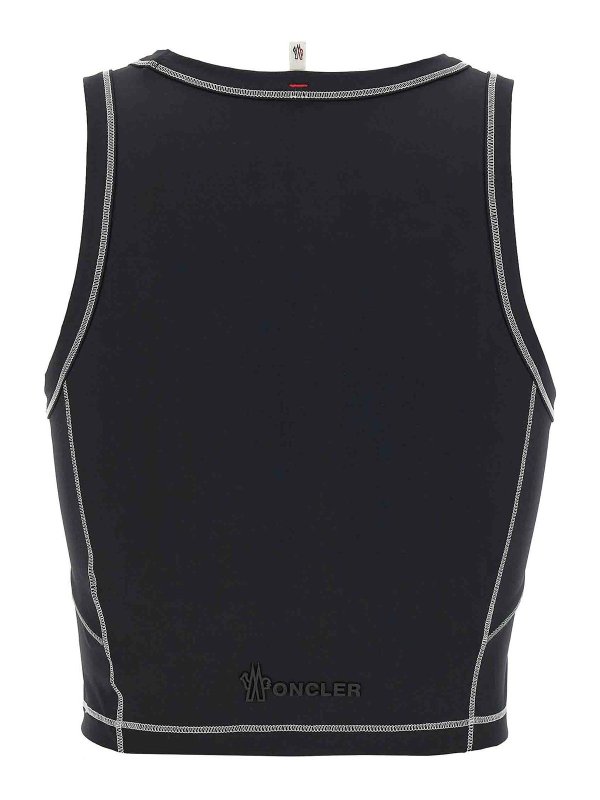 MONCLER: Tops & Tank tops online - Logo Patch Sporty Top