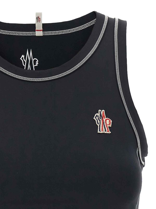 The Best Shops MONCLER: Tops & Tank tops - Logo Patch Sporty Top