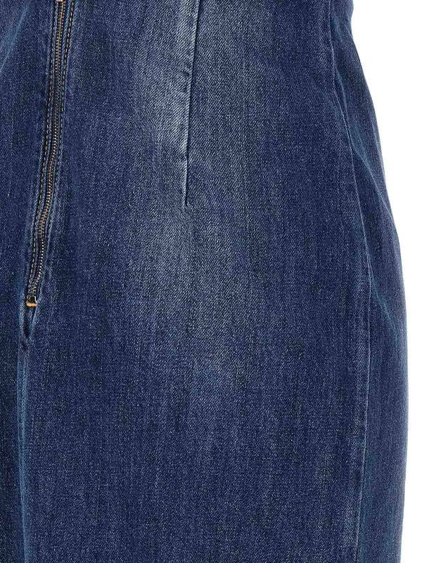 Nensi Dojaka Denim Dress - Blue - Women | NDSS25DEN020BLUEWASH