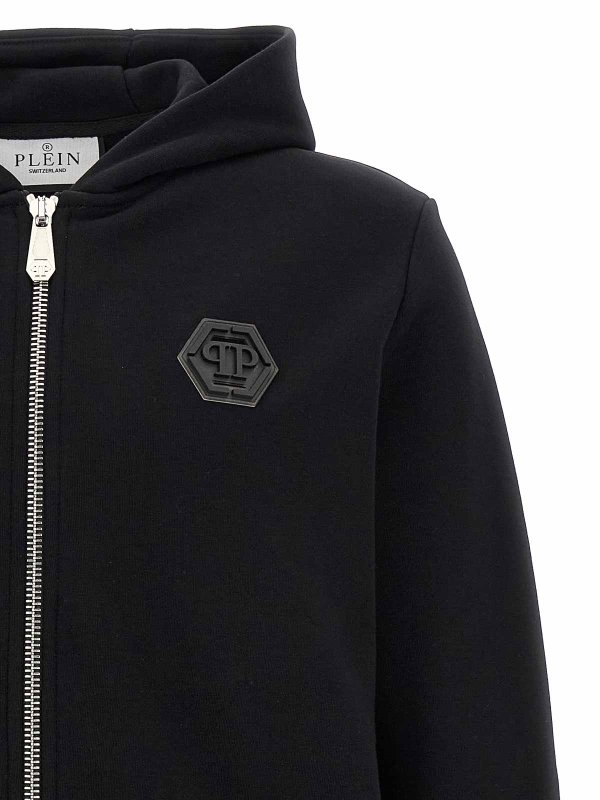 The Best Shops PHILIPP PLEIN: Sweatshirts & Sweaters - Logo Patch Hoodie