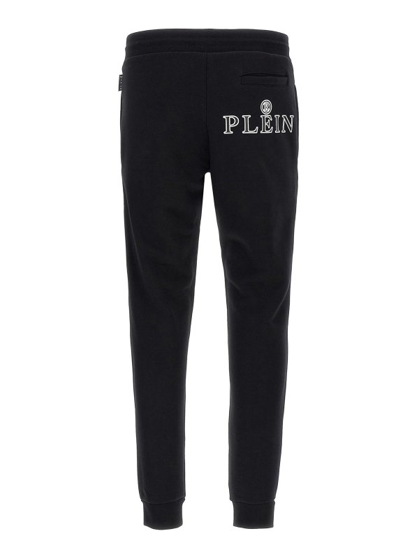 PHILIPP PLEIN: tracksuit bottoms online - Logo Patch Joggers