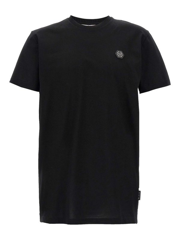 PHILIPP PLEIN: t-shirts - Logo Patch T-Shirt