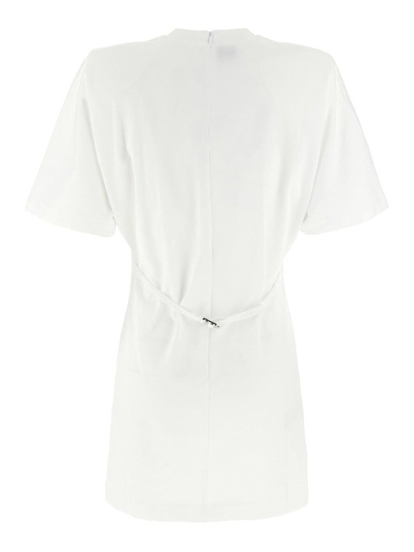 Pinko: Knielange Kleider online - Knielanges Kleid - Weiß