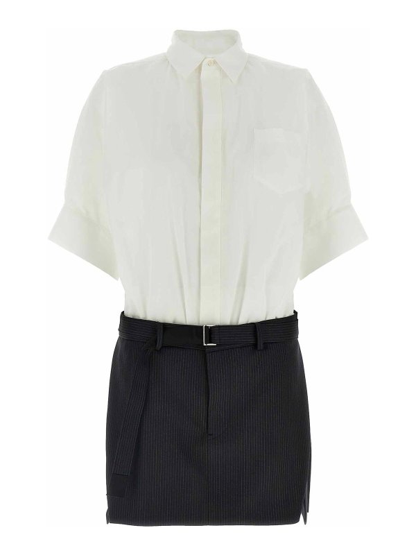 Sacai: ニーレングスドレス - 膝丈ドレス - マルチカラー