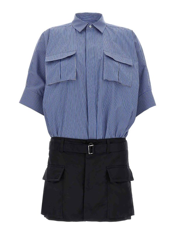 Sacai: abiti al ginocchio - Abito a camicia