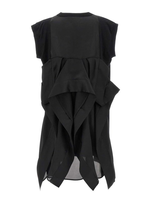 Sacai: Knielange Kleider online - Knielanges Kleid - Schwarz