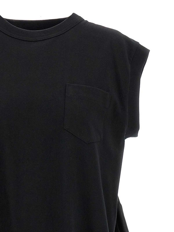 The Best Shops Sacai: Knielange Kleider - Knielanges Kleid - Schwarz