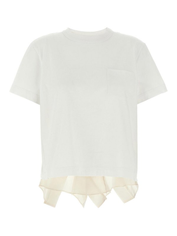 Sacai: T-shirts - T-Shirt - Blanc