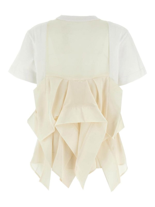 Sacai: T-shirts online - T-Shirt - Blanc