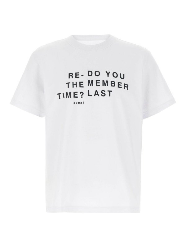 Sacai: T-shirts - T-Shirt - Weiß