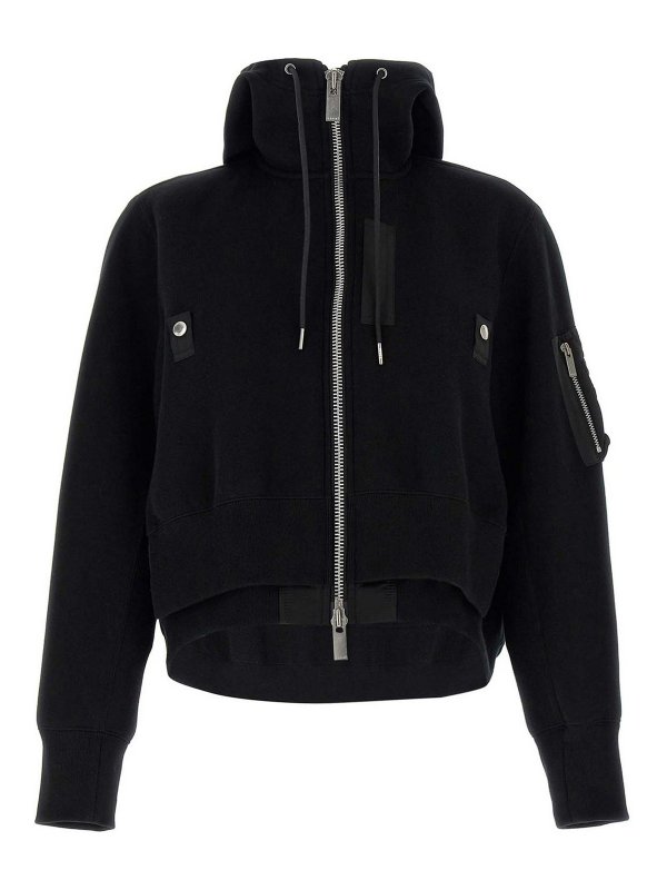 Sacai: Sudaderas y suéteres - Sudadera - Negro
