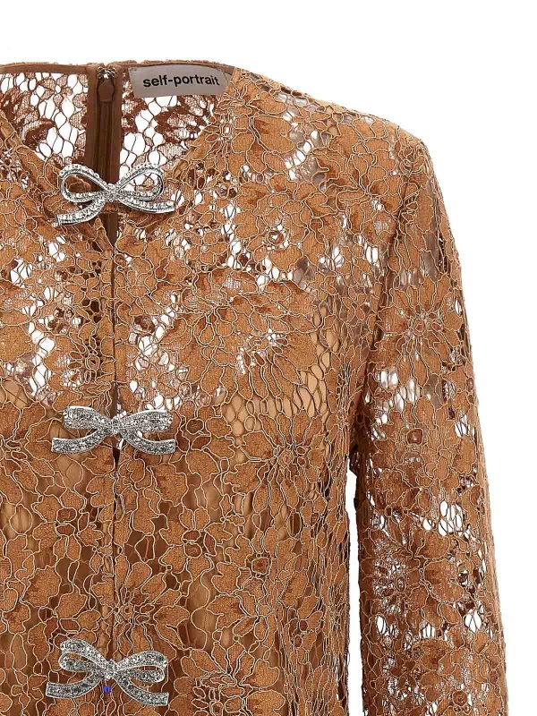 The Best Shops Self Portrait: Robes courtes - Robe Courte - Marron