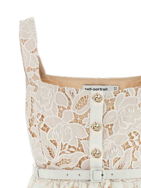 The Best Shops Self Portrait: Kurze Kleider - Kurzes Kleid - Weiß