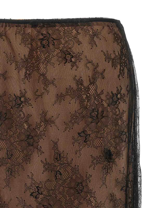 The Best Shops Self Portrait: Faldas media pierna y semilargas - Falda Semilarga - Negro