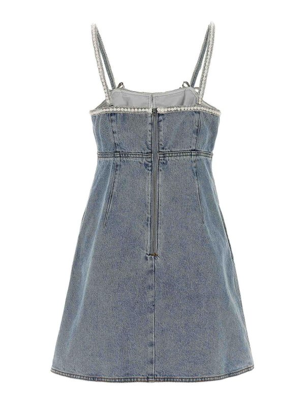 【送料&関税込】self-portrait Light Blue Denim Pearl Mini Dr Light Blue Denim Pearl Mini Dress – self-portrait-US
