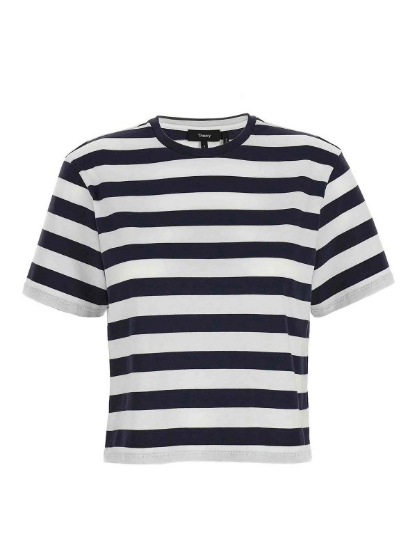 Theory: t-shirts - Striped T-Shirt