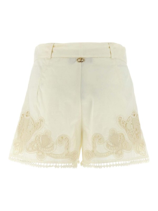 TWINSET: pantaloni shorts online - Shorts Macram