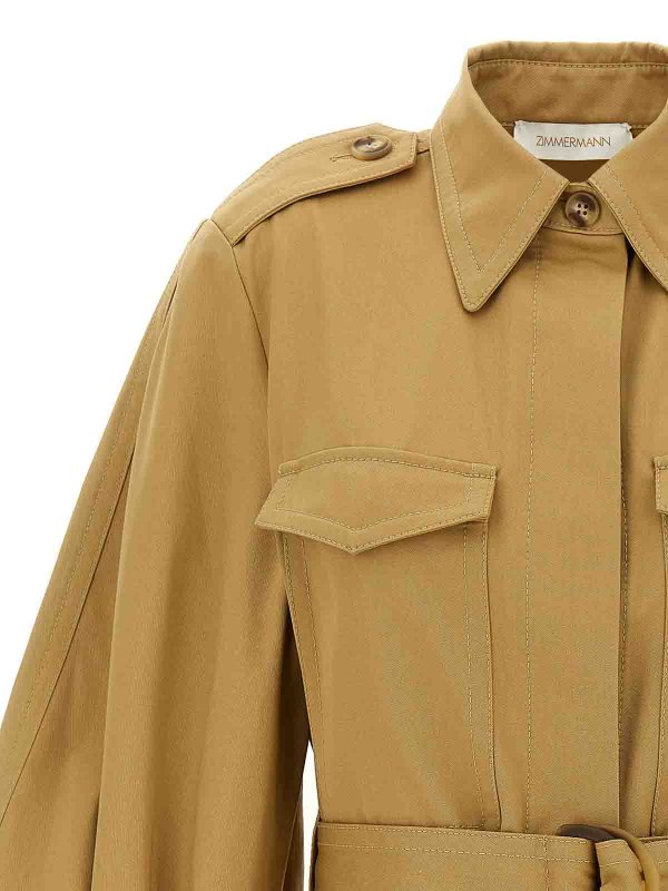 ZIMMERMANN 3065DS251SAN 関税送料込 Zimmermann ショートドレス - ベージュ | 3065DS251SAN