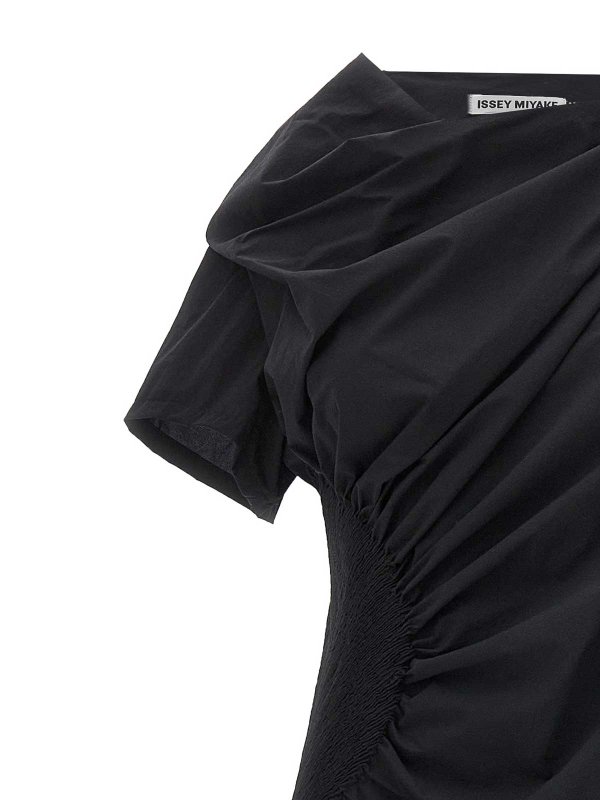 The Best Shops PLEATS PLEASE ISSEY MIYAKE: Knielange Kleider - Knielanges Kleid - Schwarz