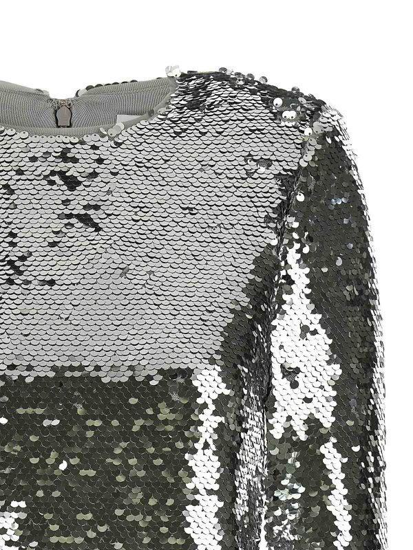 The Best Shops Self Portrait: ブラウス - フレアジーンズ - 銀