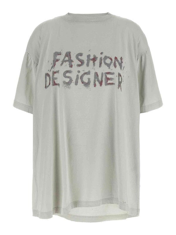 BALENCIAGA: Camisetas - Camiseta - Gris