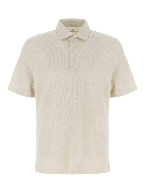 BRUNELLO CUCINELLI: ポロシャツ - ポロシャツ - ベージュ
